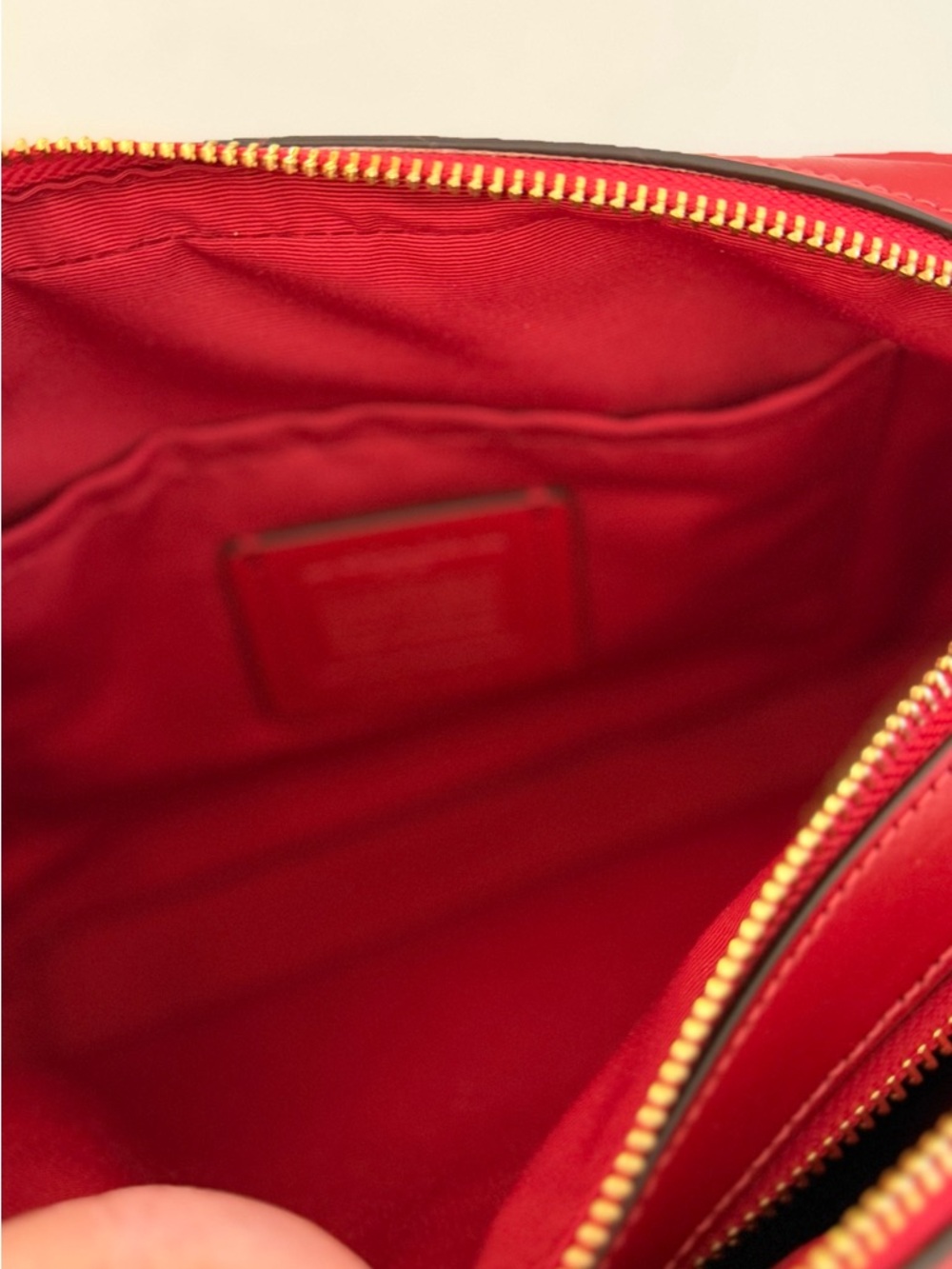 Coach Brown Signature Canvas Crossbody with Red Trim - Picture 6 of 7